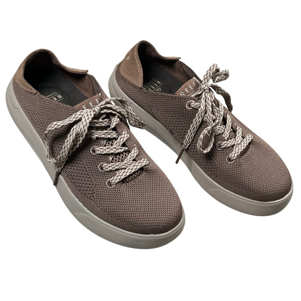 Reef Swellsole Neptune Sneakers Mens 7.5 Brown‎ Knit Lightweight Casual Shoes